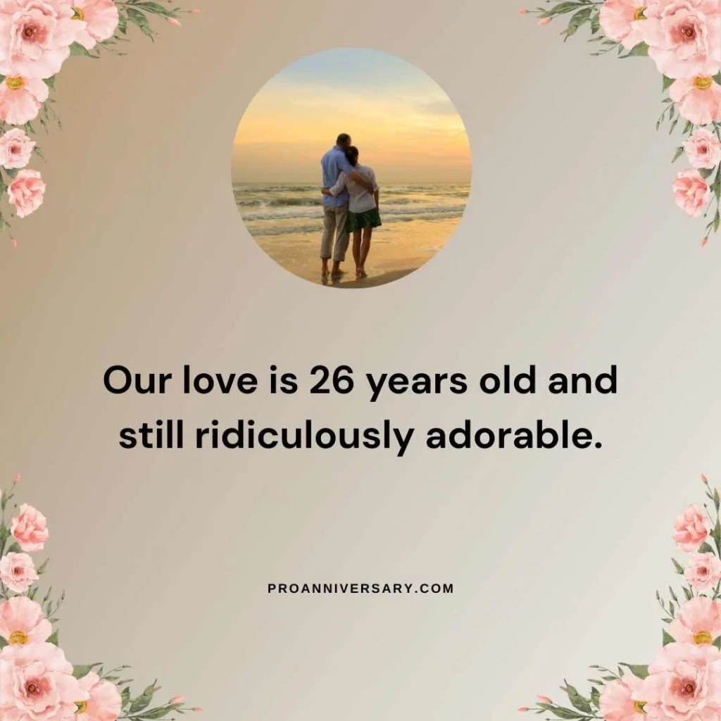 26th Anniversary Quotes for Couples