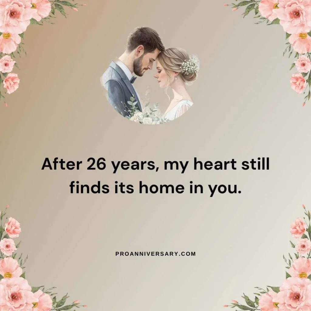 Romantic 26th Wedding Anniversary