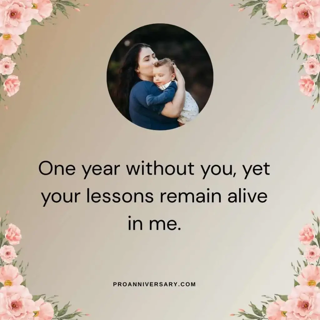  1 Year Death Anniversary Quotes for Mother