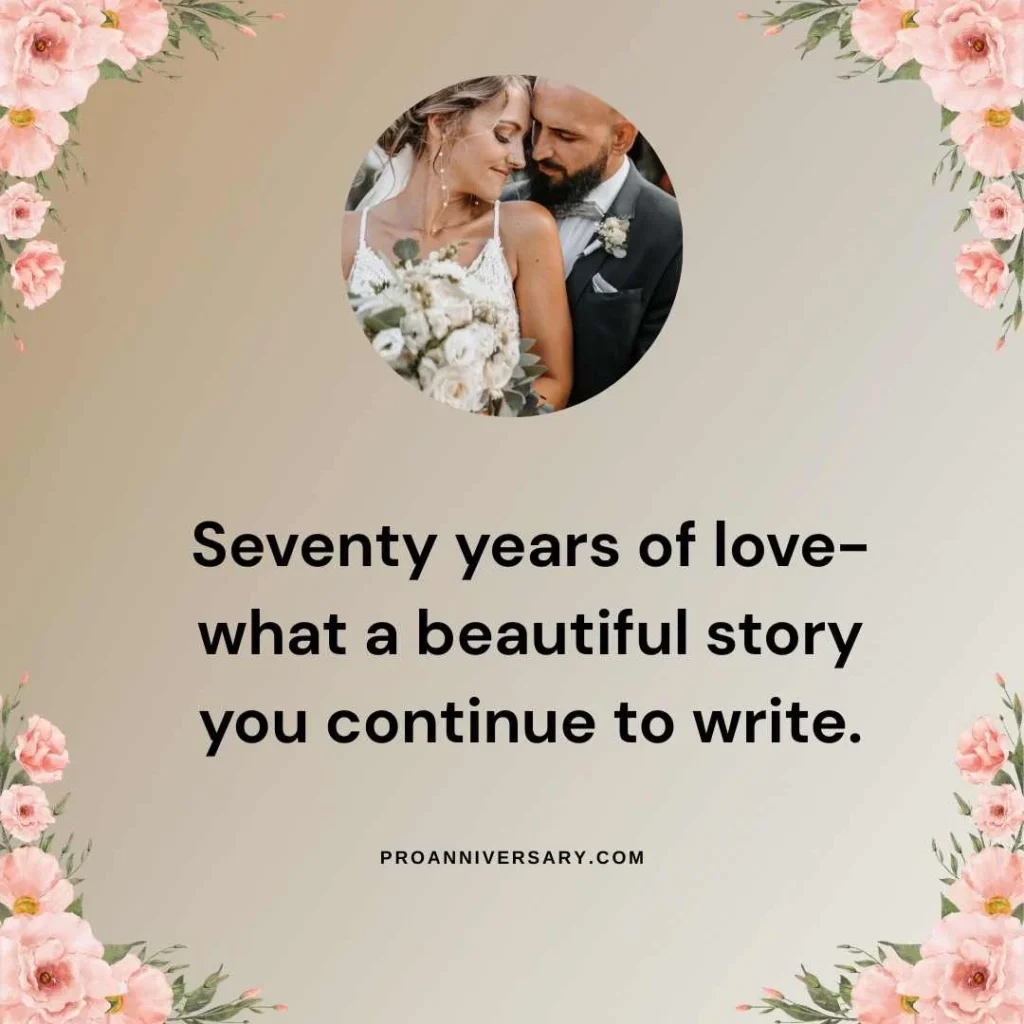 70th Wedding Anniversary Quotes 