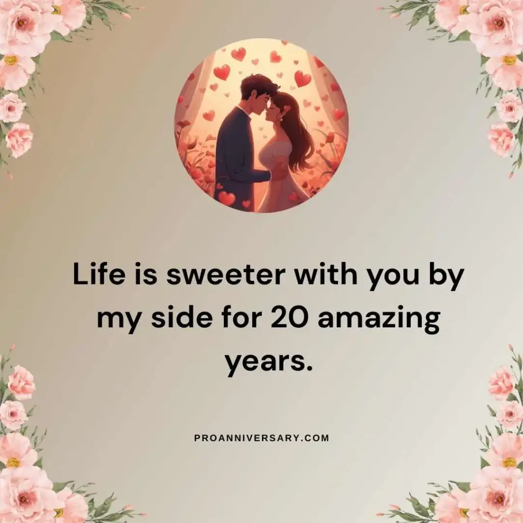 Cute 20 Years Anniversary Quotes