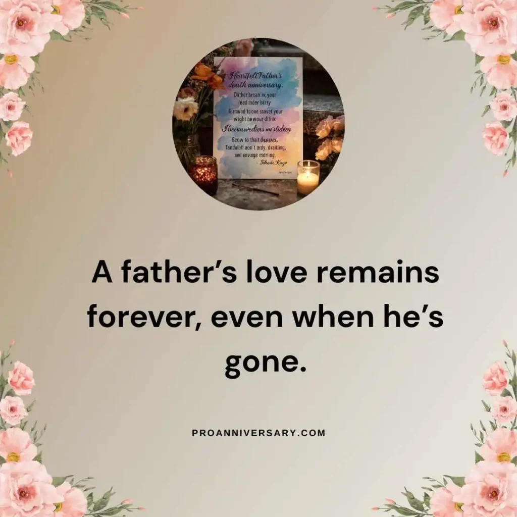 Heartfelt Father's Death Anniversary  