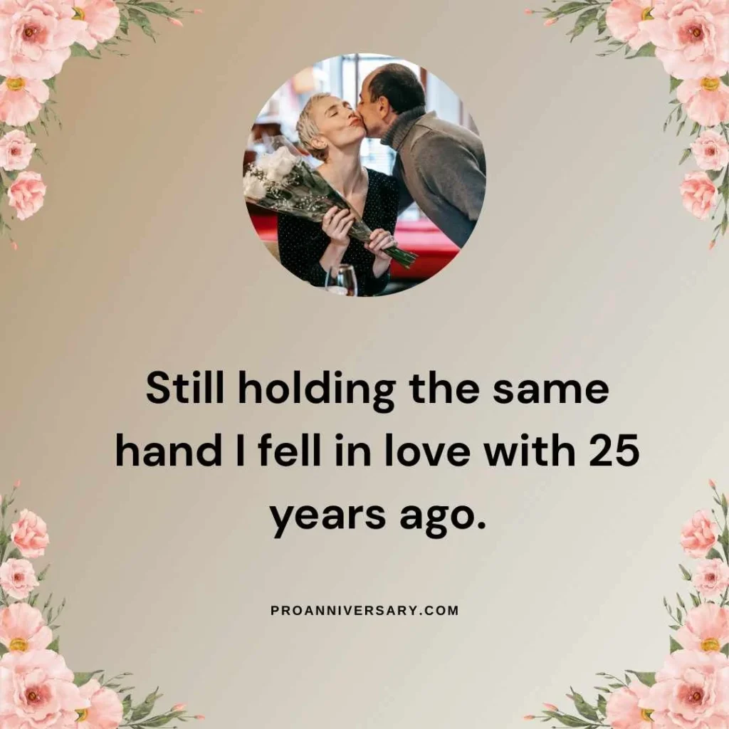 Sweet 25th Anniversary Captions