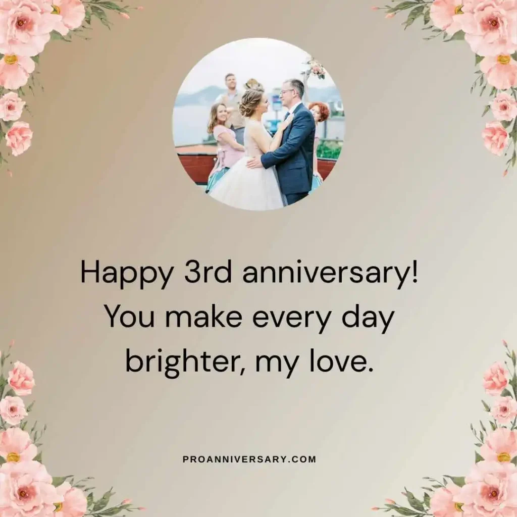 3 Year Anniversary Wishes for Husband