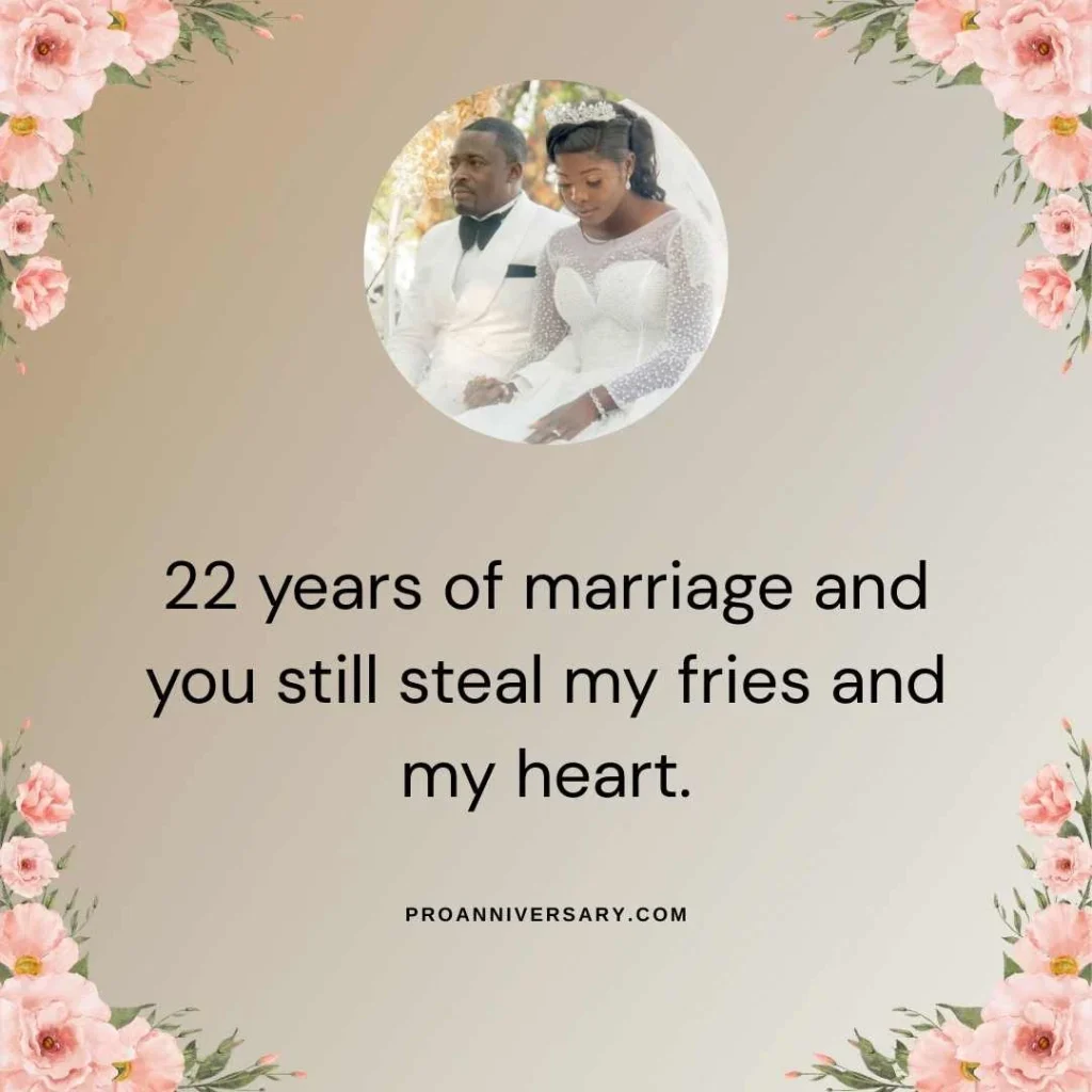 Cute 22nd Anniversary Quotes for Couples