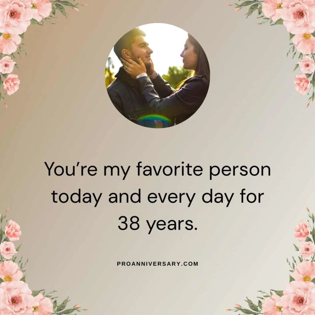 Cute 38th Wedding Anniversary Quotes