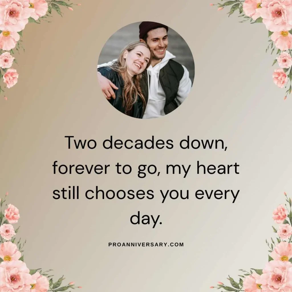 Romantic 20th Anniversary Quotes for Couple
