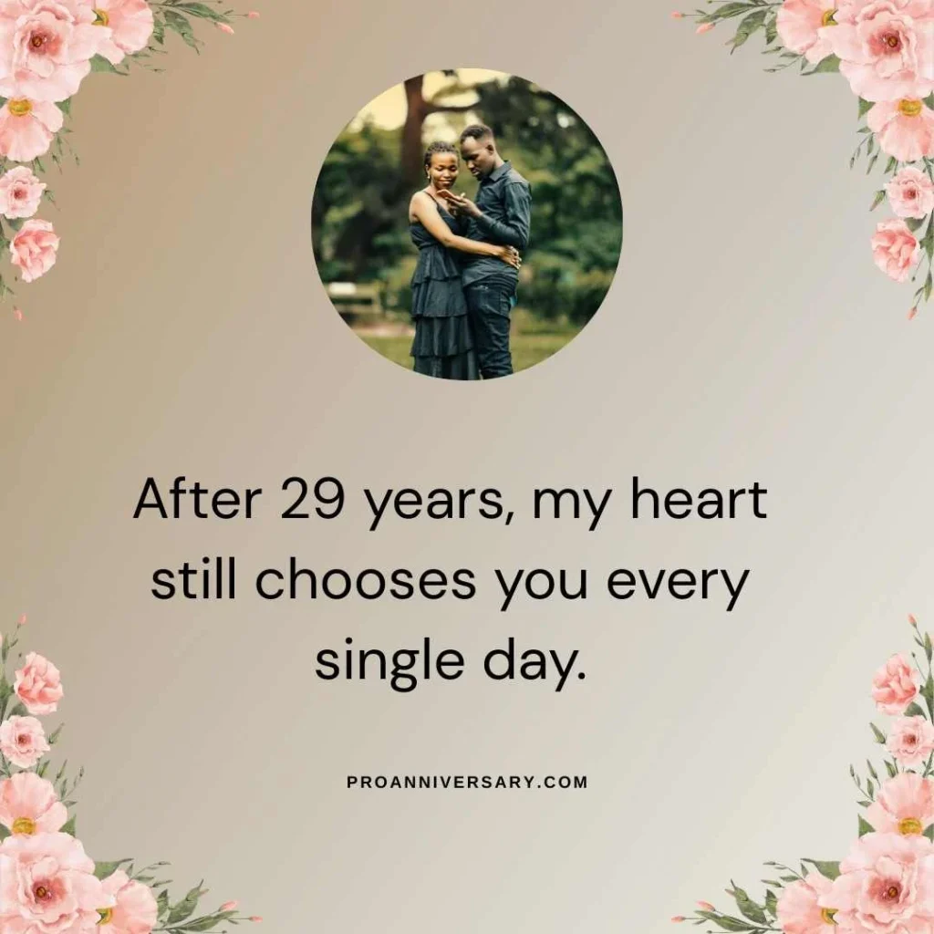 Romantic 29 Year Anniversary Quotes
