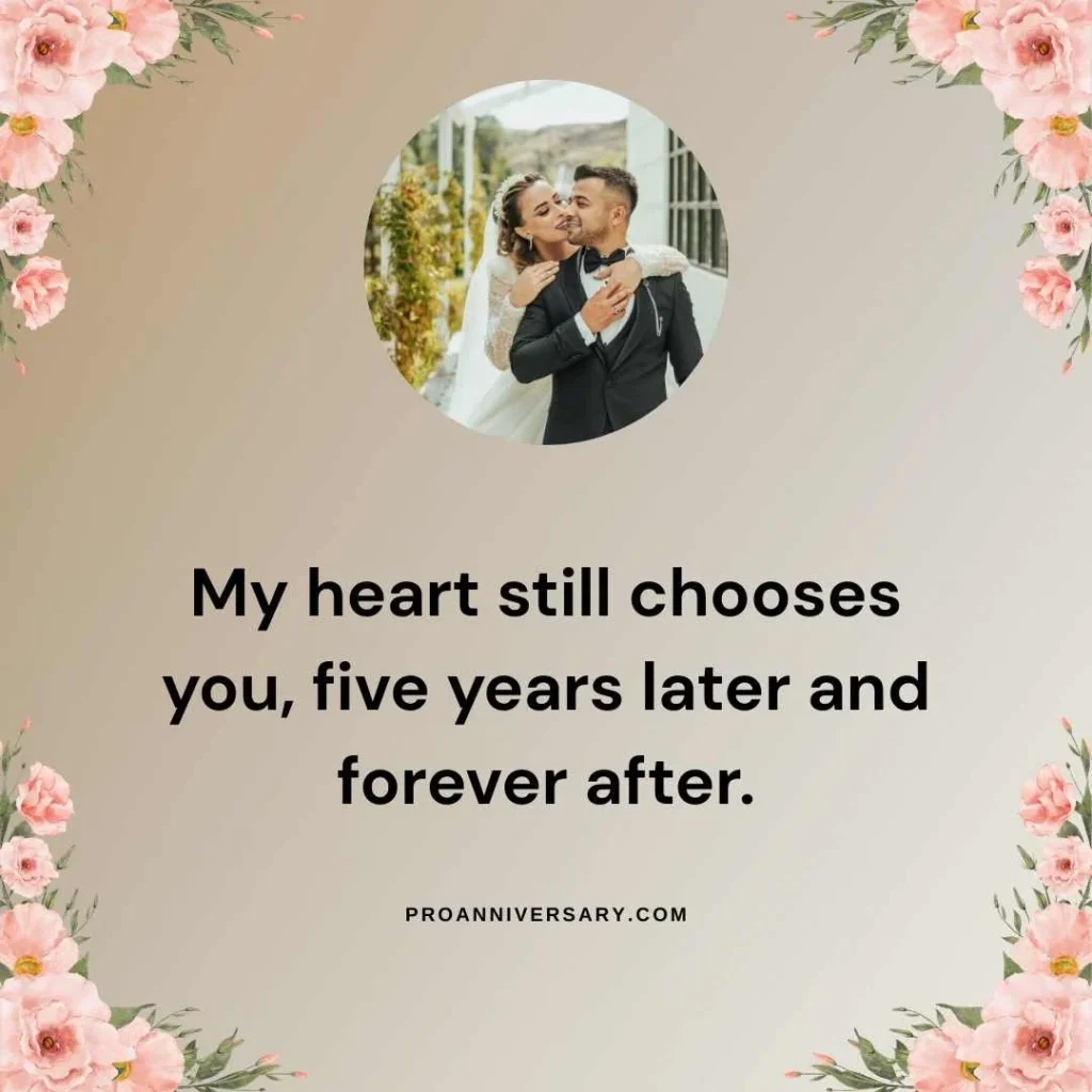 Romantic 5 Year Anniversary Quotes for Wife