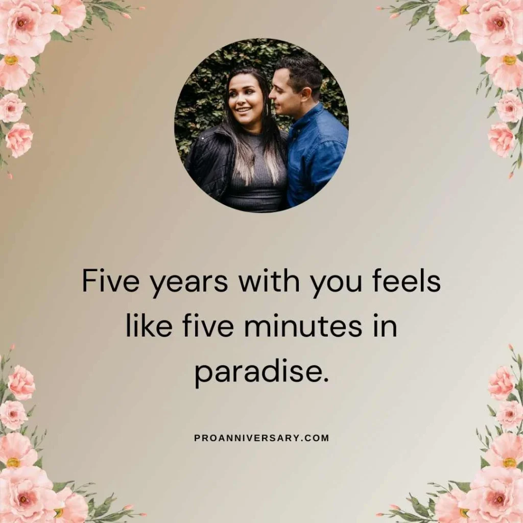 Romantic 5th Year Wedding Anniversary Quotes